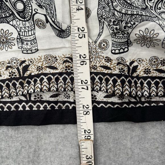 Sopheap Angkor Mens XL Elephant Print Green Ivory Button up Shirt woven - Picture 7 of 15